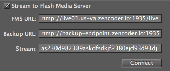 Flash Media Live Encoder screenshot