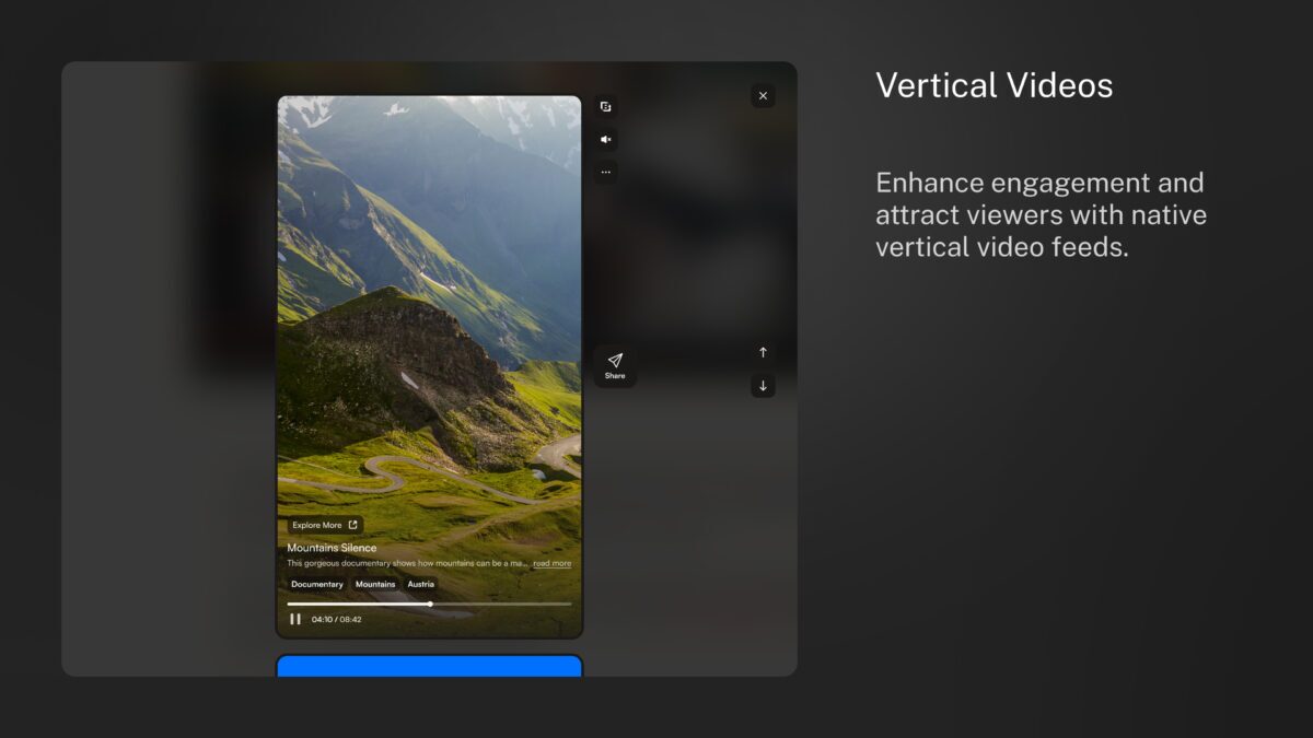 Screenshot that shows the Vertical Videos new feature
